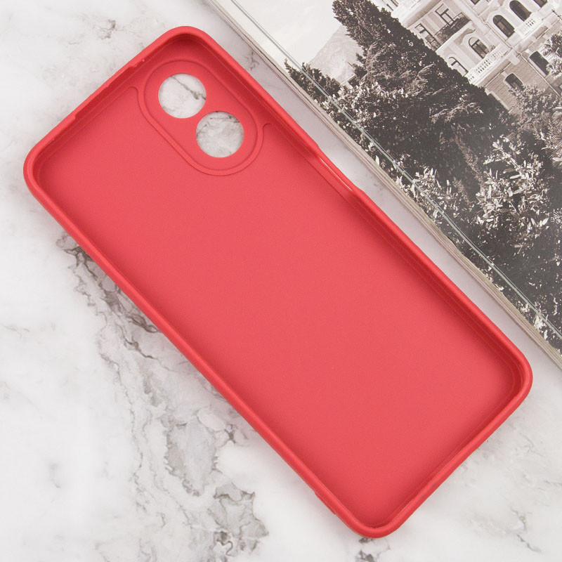 Фото Силіконовий чохол Candy Full Camera на Oppo A58 4G (Червоний / Camellia) в маназині vchehle.ua
