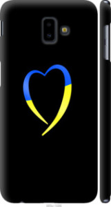 Чехол Жёлто-голубое сердце для Samsung Galaxy J6 Plus 2018