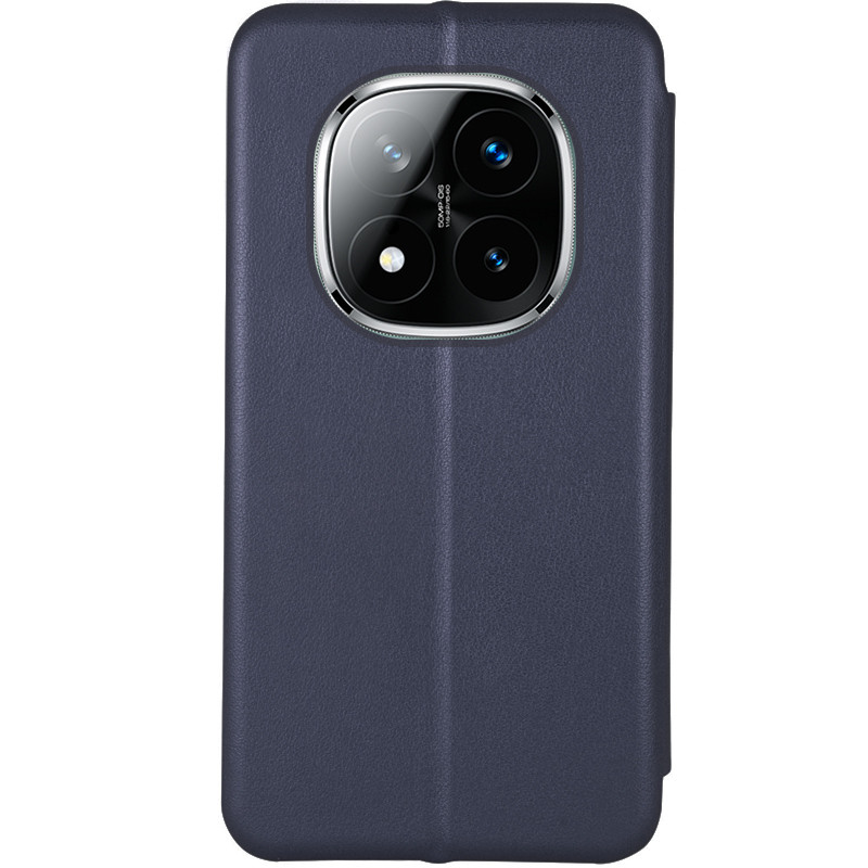 Фото Шкіряний чохол-книжка Classy на Xiaomi Redmi Note 14 Pro 5G / 14 Pro+ 5G (Темно-синій) на vchehle.ua