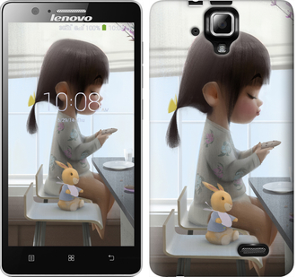 

Чехол Милая девочка с зайчиком для Lenovo A536 636512