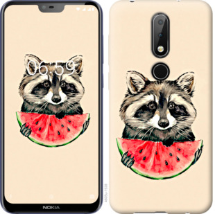 

Чохол Єнотик з кавуном на Nokia 6.1 Plus 800095