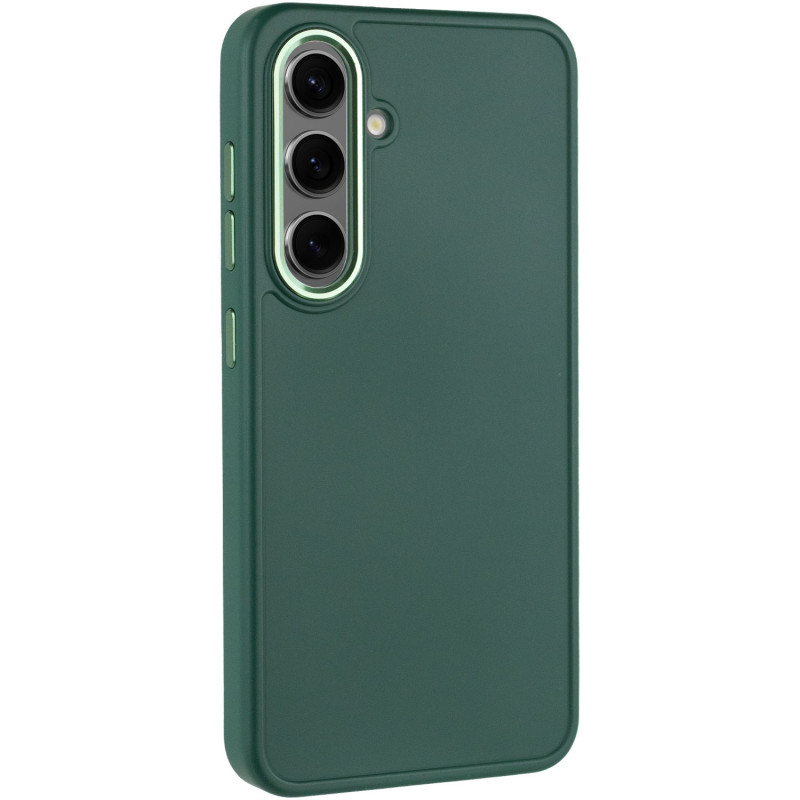 TPU чехол Bonbon Metal Style для Samsung Galaxy S23 (Зеленый / Pine green)