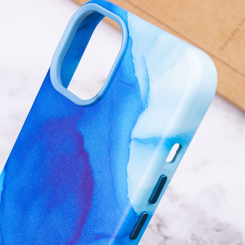 Купить Кожаный чехол Figura Series Case with MagSafe для Apple iPhone 12 Pro / 12 (6.1") (Blue) на vchehle.ua