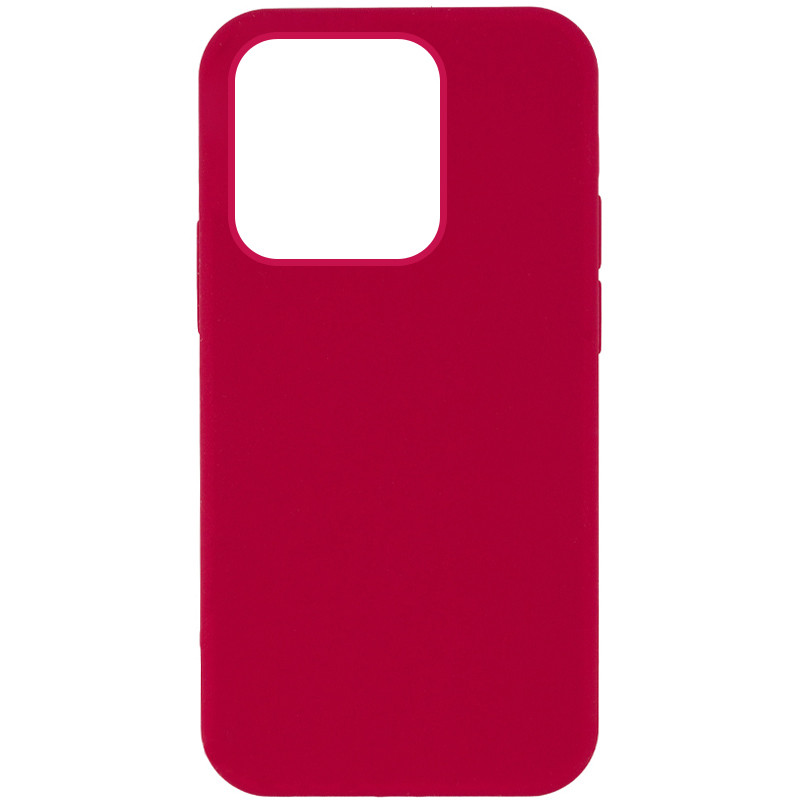 Чехол Silicone Case Full Protective (AA) NO LOGO для Apple iPhone 13 Pro (6.1") (Красный / Rose Red)