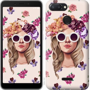 

Чехол Девушка с цветами v2 для Xiaomi Redmi 6 670893