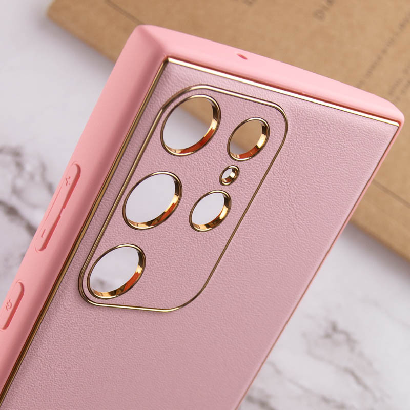 Купить Кожаный чехол Xshield для Samsung Galaxy S21 Ultra (Розовый / Pink) на vchehle.ua