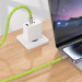 Дата кабель-шнурок Hoco GH7 Elegant Type-C to Lightning (1.8m) (Fluorescent Green) в магазині vchehle.ua