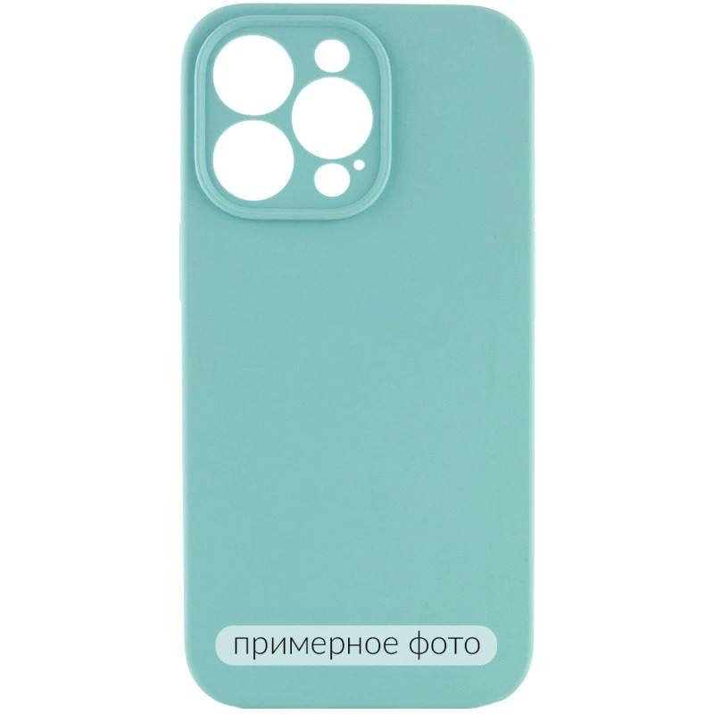 Чехол Silicone Case Full Camera Protective (AA) NO LOGO для Apple iPhone 16 Plus (6.7") (Бирюзовый / Marine Green)