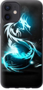 Чехол Бело-голубой огненный дракон для iPhone 12 Mini