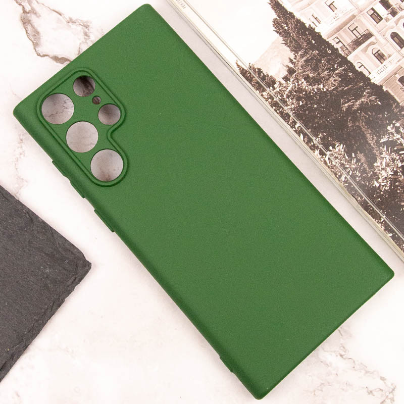 Купить Чехол Silicone Cover Lakshmi Full Camera (AA) для Samsung Galaxy S23 Ultra (Зеленый / Dark green) на vchehle.ua