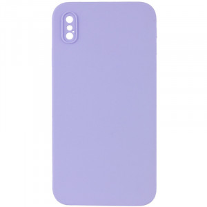 Silicone Case Square Full Camera Protective (AA) NOLOGO для iPhone X (5.8")