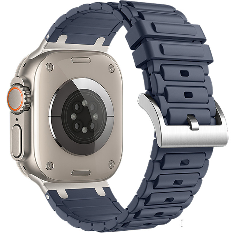 Фото Ремешок Hoco WA35 Emir series thickened silicone strap для Apple watch 44/45/46/49mm (Grayish Blue) на vchehle.ua