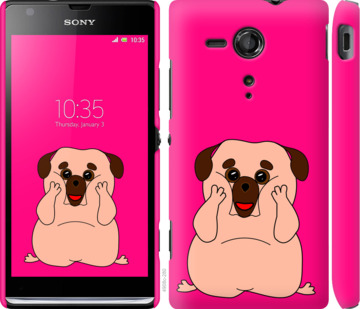

Чехол Весёлый мопс для Sony Xperia SP M35H 928450