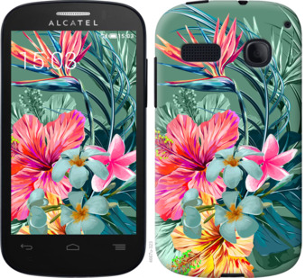 

Чохол Тропічні квіти v1 на Alcatel One Touch Pop C3 4033D 845409