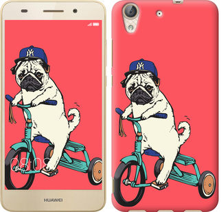 

Чехол Мопс на велосипеде для Huawei Y6 II 87814