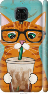 Чохол Зеленоокий кіт в окулярах для Xiaomi Redmi Note 9 Pro