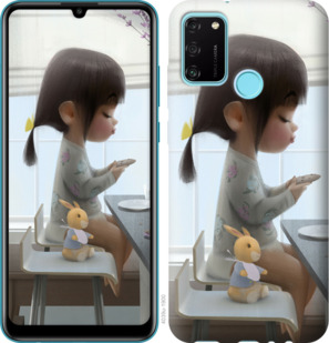 

Чехол Милая девочка с зайчиком для Huawei Honor 9A 918728