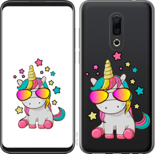 

Чехол Единорог в очках для Meizu 16th 911749