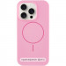 Чехол Silicone Case Full Protective (AA) NO LOGO with Magnetic Safe для Apple iPhone 13 (6.1") (Розовый / Light pink)