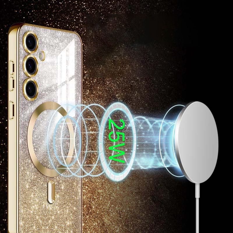 TPU чохол Delight case with Magnetic Safe з захисними лінзами на камеру на Samsung Galaxy S24+ (Золотий / Gold) в магазині vchehle.ua