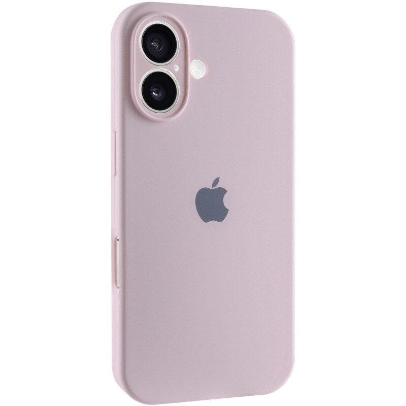 Чехол Silicone Case Full Camera Protective (AA) для Apple iPhone 16 (6.1") (Розовый / Chalk Pink)