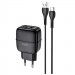 СЗУ Hoco C77A (2USB/2.4A) + Type-C (Черный)