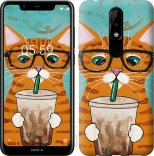

Чехол Зеленоглазый кот в очках для Nokia 5.1 Plus 878042