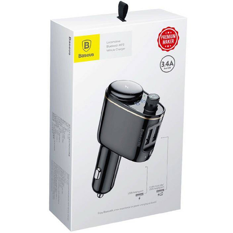 Заказать АЗУ FM модулятор Baseus S-06 OS (CCHC00000) (Black) на vchehle.ua