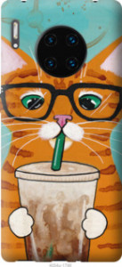 Чохол Зеленоокий кіт в окулярах на Huawei Mate 30 Pro
