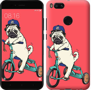 

Чехол Мопс на велосипеде для Xiaomi Mi A1 642830