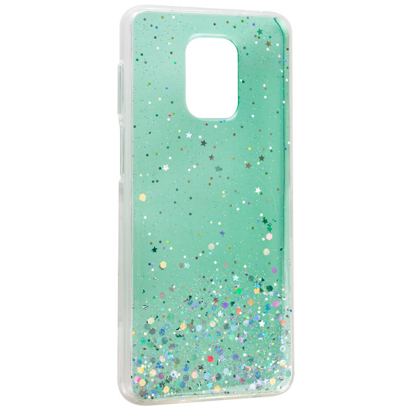 

TPU чехол Star Glitter для Xiaomi Redmi Note 9 Pro (Прозрачный / Мятный) 1126263