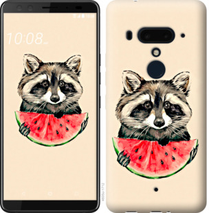 

Чехол Енотик с арбузом для HTC U12 Plus 799647