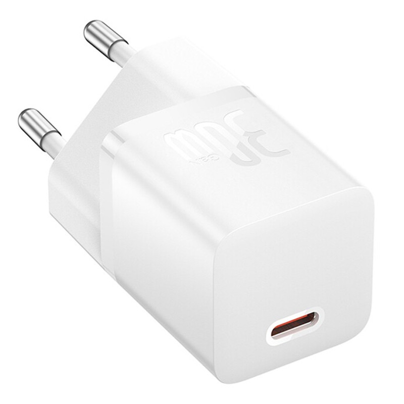 МЗП Baseus GaN5 Fast Charger (mini) PD30W (1USB-C) (CCGN070) (White) в магазині vchehle.ua