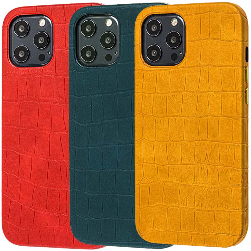 Шкіряний чохол Croco Leather на Apple iPhone 12 Pro / 12 (6.1")