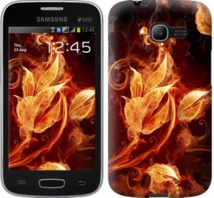 Чехол на Samsung Galaxy Star Plus S7262 Огненные цветы