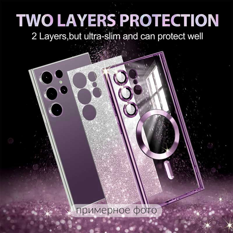Фото TPU чехол Delight case with Magnetic Safe с защитными линзами на камеру для Samsung Galaxy S21 FE (Фиолетовый / Deep Purple) на vchehle.ua