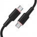 Фото Дата кабель Acefast C2-03 USB-C to USB-C zinc alloy silicone (1m) (Black) на vchehle.ua