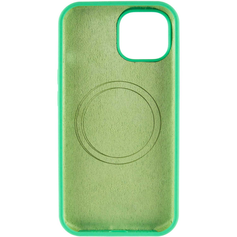 Фото Чохол Silicone Case Full Protective (AA) with Magnetic Safe на Apple iPhone 14 Plus (6.7") (Зелений / Spearmint) в маназині vchehle.ua