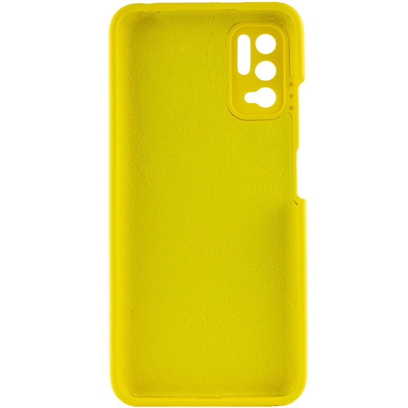 Фото Чехол Silicone Cover Full Camera (AAA) для Xiaomi Redmi Note 10 5G / Poco M3 Pro (Желтый / Bright Yellow) в магазине vchehle.ua