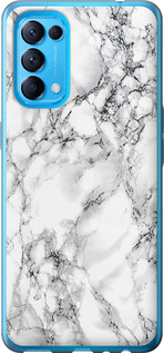 Чехол Мрамор белый для Oppo Reno5