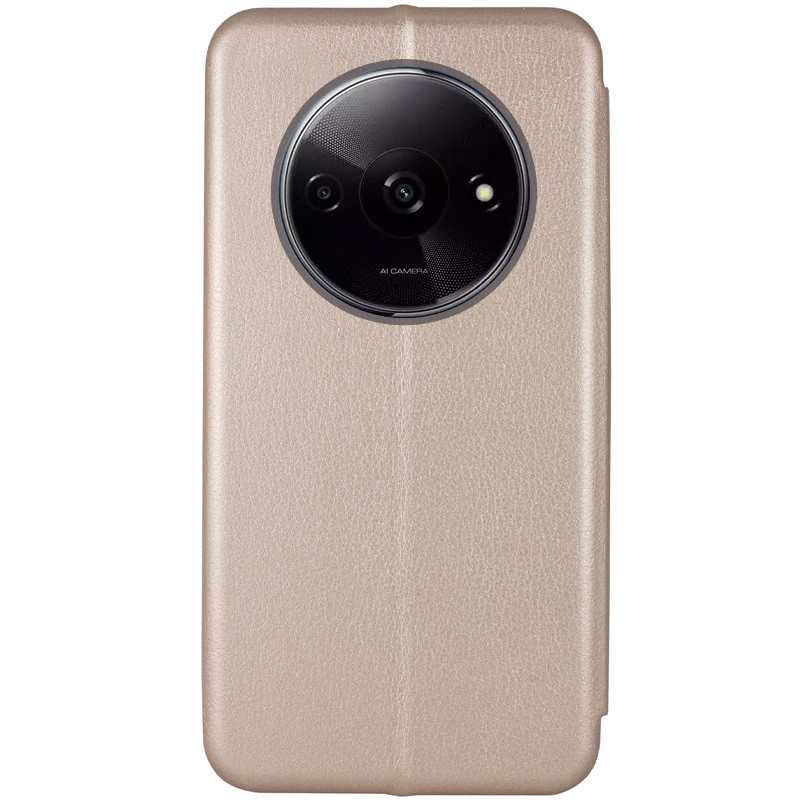 Фото Шкіряний чохол-книжка Classy на Xiaomi Redmi A3 (Золотий) в маназині vchehle.ua