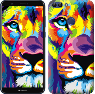 

Чохол Різнобарвний лев на Huawei Honor 9 Lite 658292