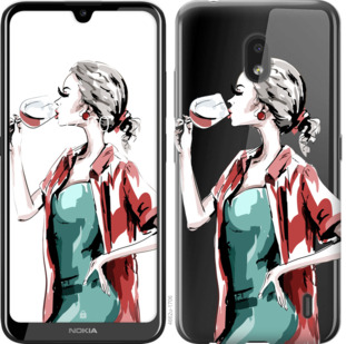 

Чехол Девушка с бокалом для Nokia 2.2 841884