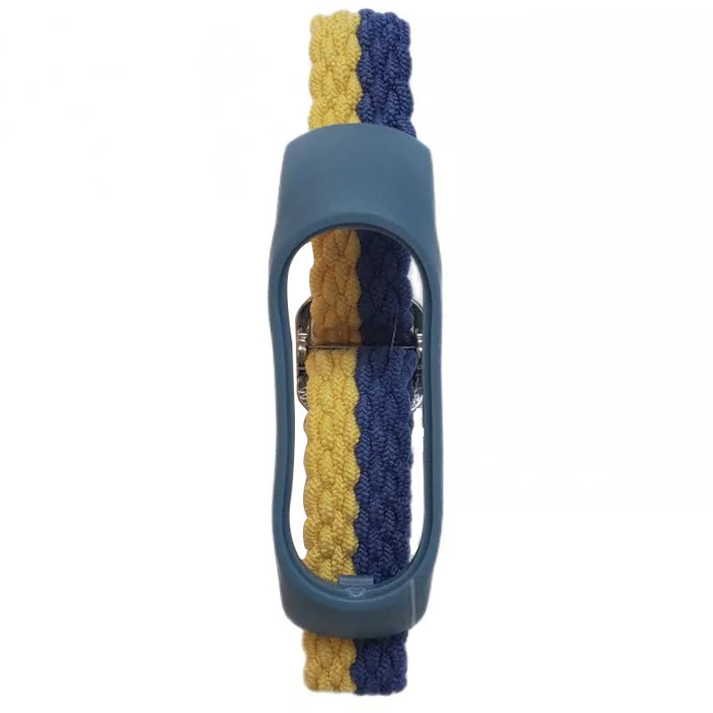 Ремешок Braided для Xiaomi Mi Band 5 / 6 (Blue / Yellow)