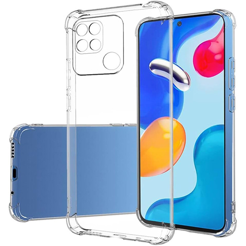 TPU чехол GETMAN Ease logo усиленные углы Full Camera для Xiaomi Redmi 10C (Бесцветный (прозрачный))