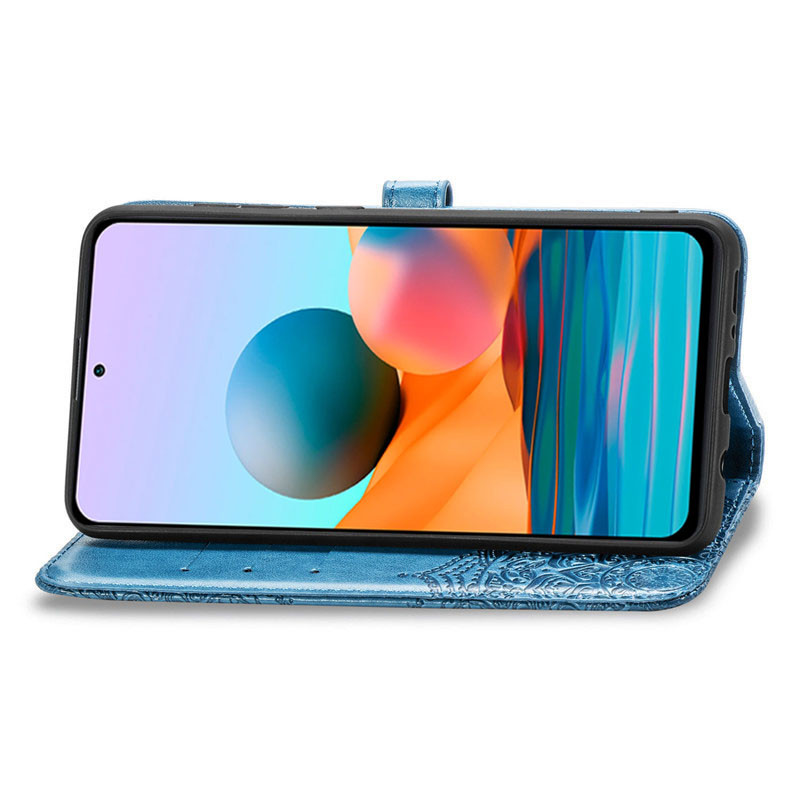 Фото Кожаный чехол-книжка Art Case с визитницей для Xiaomi Redmi Note 10 Pro / 10 Pro Max (Синий) в магазине vchehle.ua