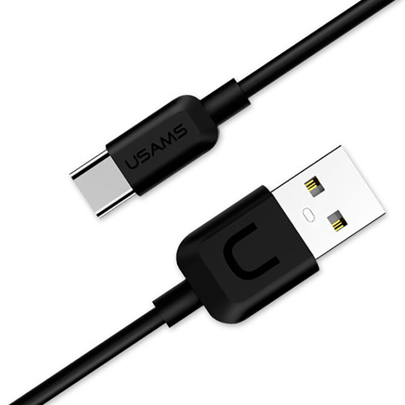 Фото Дата кабель USAMS US-SJ099 USB to Type-C (1m) (Черный) на vchehle.ua