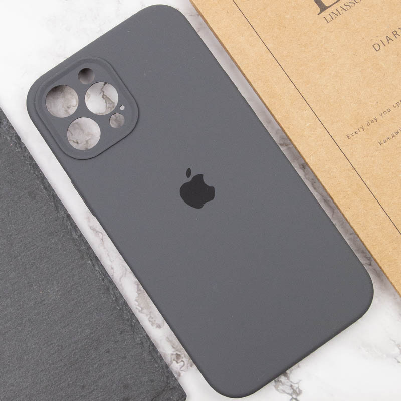 Купить Чехол Silicone Case Full Camera Protective (AA) для Apple iPhone 12 Pro (6.1") (Серый / Dark Gray) на vchehle.ua