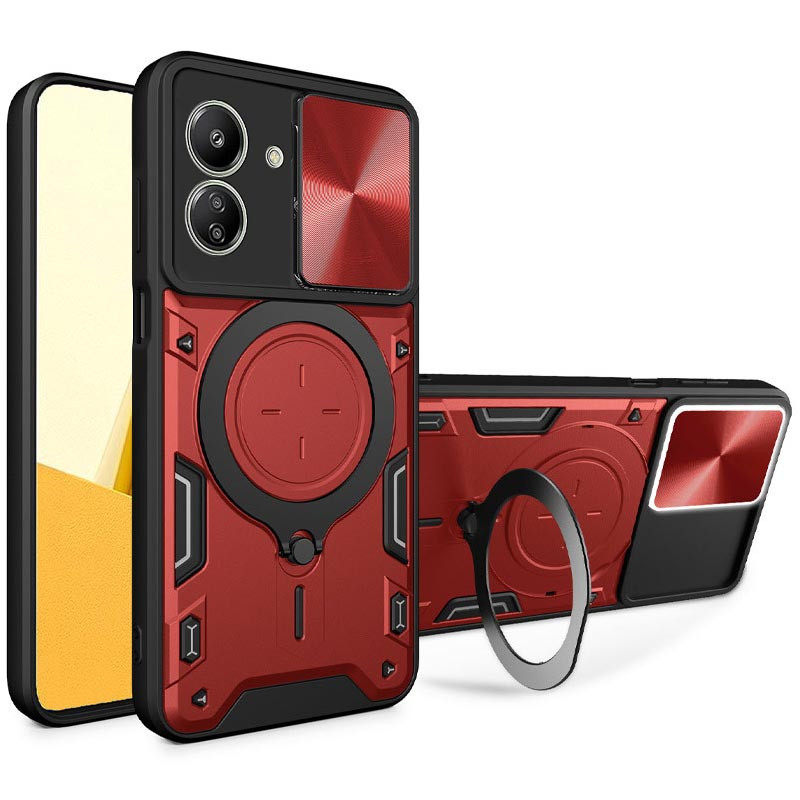 Удароміцний чохол Bracket case with Magnetic на Xiaomi Redmi 13C / Poco C65 (Red)