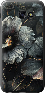 Чохол Чорні квіти на Samsung Galaxy A5 (2017)